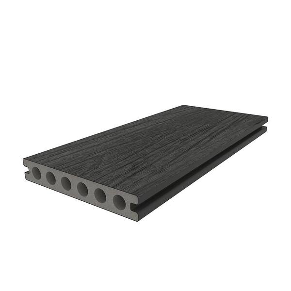 NewTechWood Voyager Hollow Board 1-in x 6-in x 8-ft Hawaiian Charcoal Grooved Composite Deck Board (10-Pack)