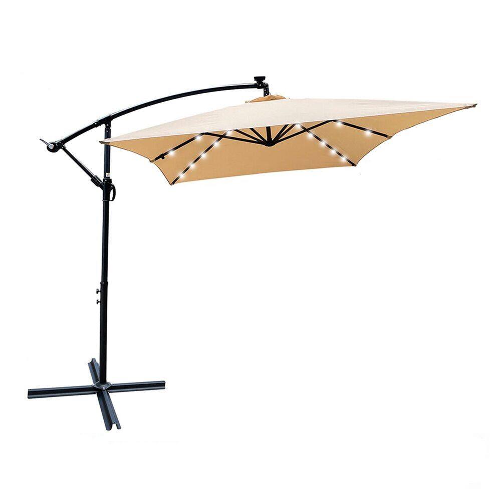 6.5 x 10 ft. Steel Crank Lift Patio Umbrella in Tan price history on PriceWatchPro