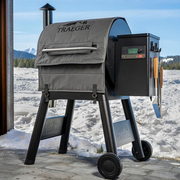 Traeger Pro 22 Series and Lil Tex Elite,Black BBQ Grill Three Layer Insulation Blanket for Winter Cooking Compatible with Traeger Pro 575 