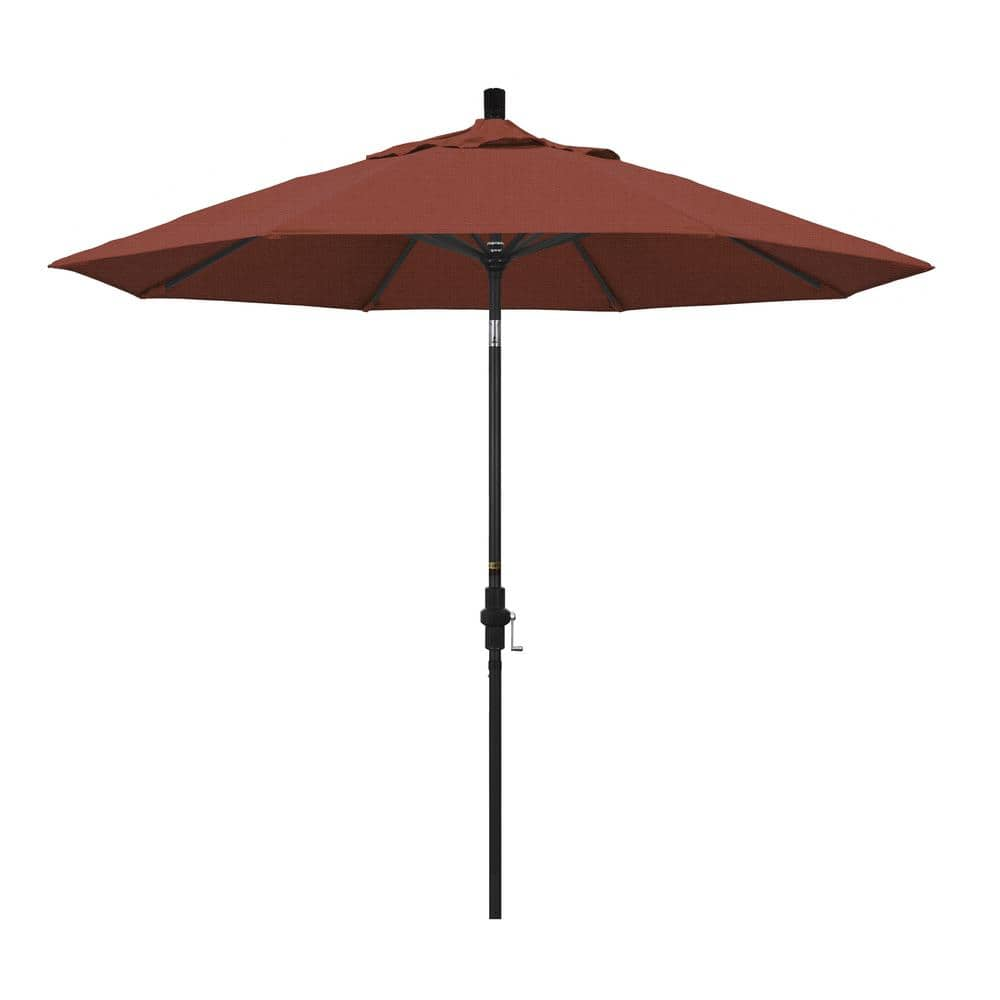 California Umbrella 9 ft. Aluminum Collar Tilt Patio Umbrella in ...