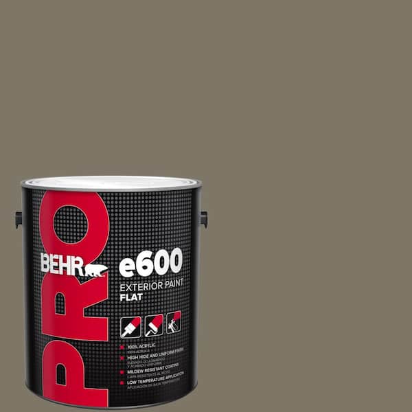1 gal. #HDC-NT-05 Aged Olive Flat Exterior Paint