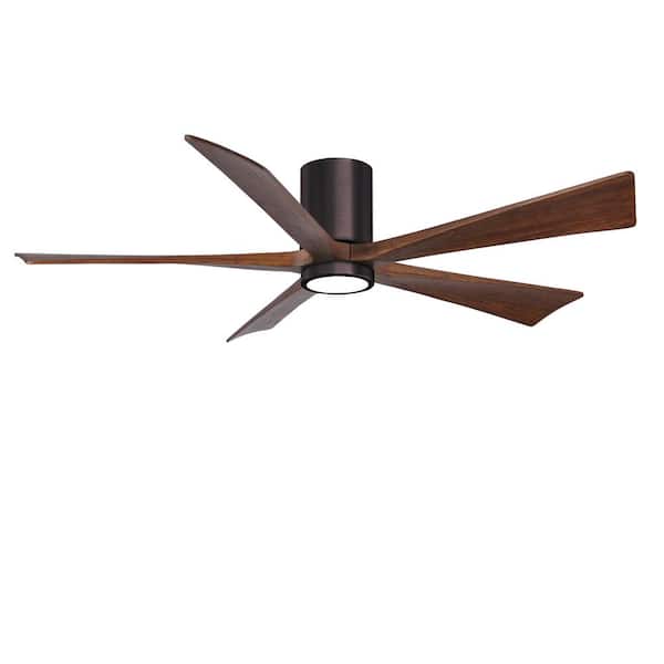 Unbranded Irene-5HLK 60 in. Integrated LED Indoor/Outdoor Brushed Bronze Ceiling Fan with Remote and Wall Control Included
