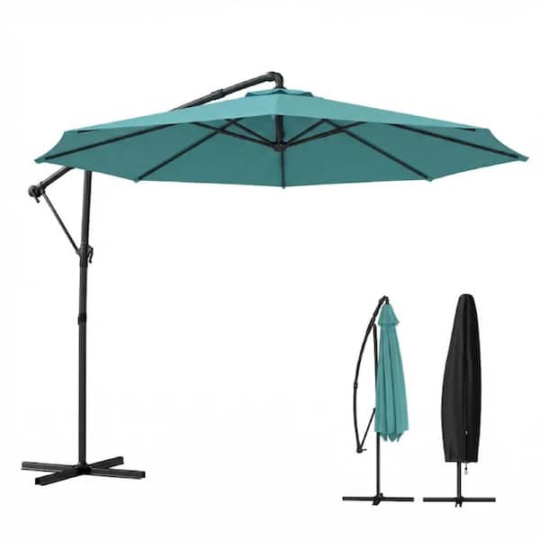 large patio umbrella canada FIM P17 Cantilever while dual 14ft Patio Umbrella Double Sided