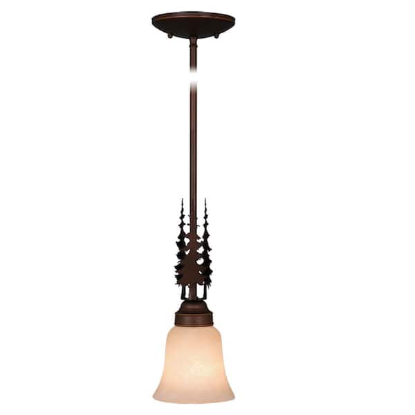 VAXCEL Yosemite Bronze Rustic Tree Mini Pendant Ceiling Light