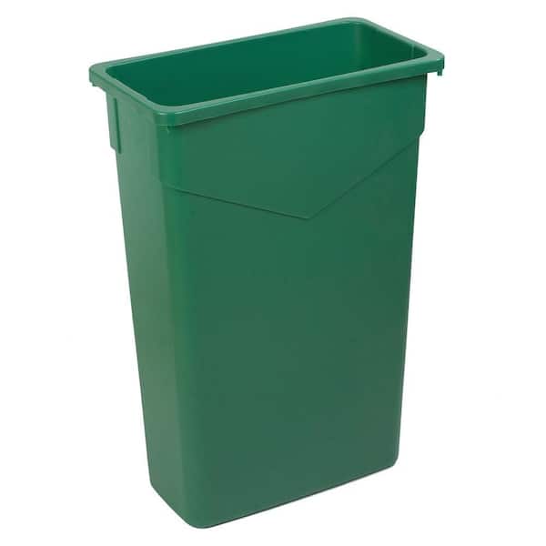 Carlisle TrimLine 23 Gal. Green Rectangular Trash Can (4-Pack)