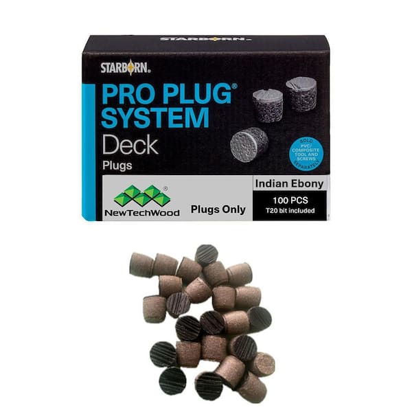 0.25 in. x 0.25 in. Composite Hole Plug Indian Ebony (100-Piece)