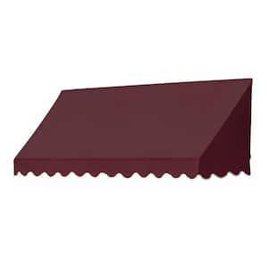 6 ft. Traditional Manually Retractable Awning (26.5 in. Projection) in Burgundy