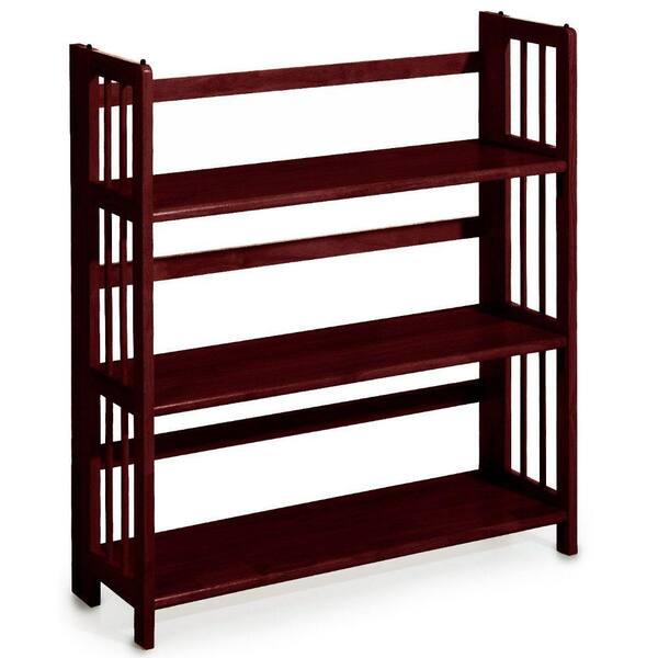 Casual Home Mahogany Folding/Stacking Open Bookcase