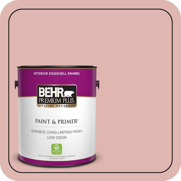 BEHR PREMIUM PLUS 1 gal. #S160-2 Pink Quartz Eggshell Enamel Low Odor Interior Paint & Primer