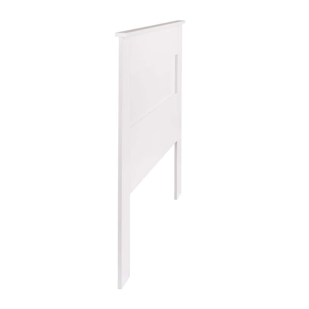 White Queen Wood Flat Panel Headboard with Storage