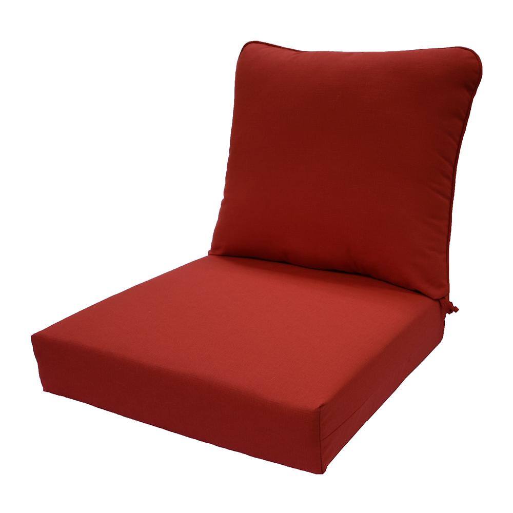 Hampton Bay 24 x 24 CushionGuard Ruby Deep Seating Outdoor Lounge Chair