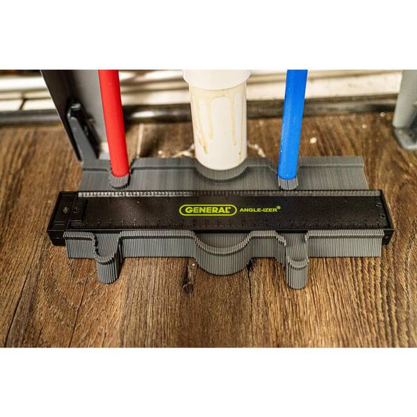 Shape Duplicator 254mm 10-Inch General Tools 833 Plastic Contour Gauge Precisely Copy Irregular Shapes For Perfect Fit and Easy Cutting Profile Gauge