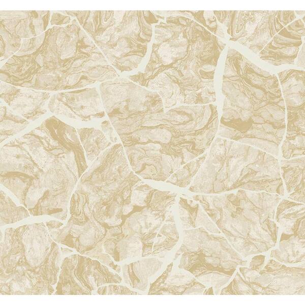 Seabrook Designs 60.75 Sq. ft. Metallic Sand Dune Marble Faux Paper Unpasted Wallpaper Roll