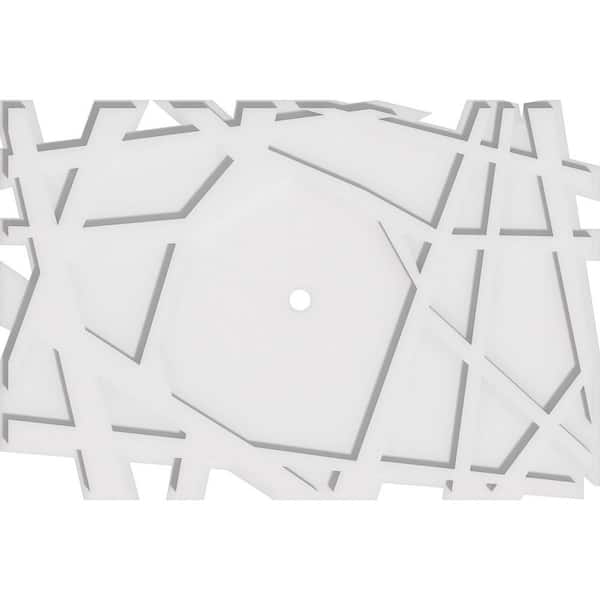 Ekena Millwork 28 in. W x 18-5/8 in. H x 1 in. ID x 1 in. P Novo Architectural Grade PVC Contemporary Ceiling Medallion