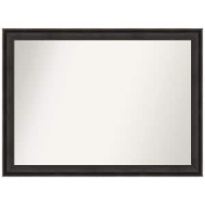 Allure Charcoal 42.5 in. x 31.5 in. Non-Beveled Modern Rectangle Wood Framed Wall Mirror in Black