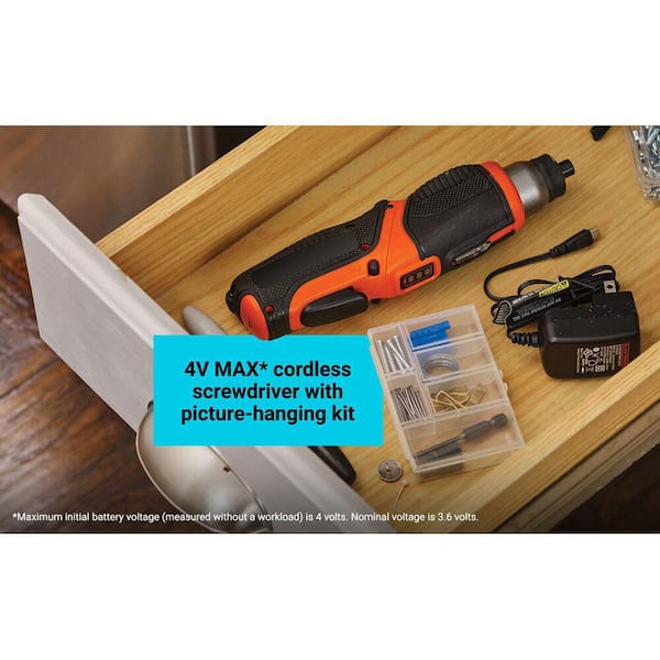 BLACK+DECKER 4V MAX Lithium-Ion Cordless Rechargeable Pivot