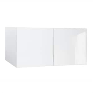 Quick Assemble Modern Style, White Gloss 36 x 12 in. Wall Bridge Kitchen Cabinet (36 in. W x 12 in. D x 12 in. H)