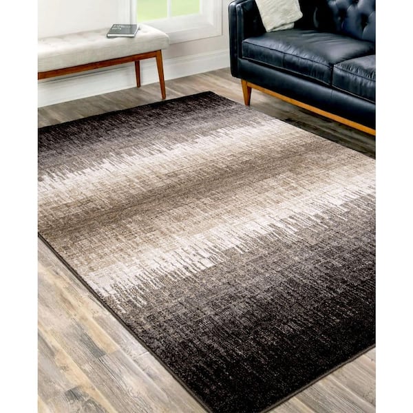 Adagio Woodchipper 6 ft. 5 in. x 9 ft. 6 in. Grey Area Rug