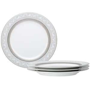 Crestwood Platinum 9 in. (Platinum) Porcelain Accent Plates, (Set of 4)