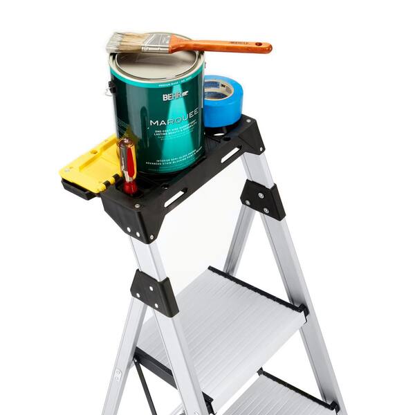 Gorilla Ladders - 4.5 ft. Aluminum Dual Platform Ladder with Tray (9 ft. Reach), 250 lb. Load Capacity Type I Duty Rating