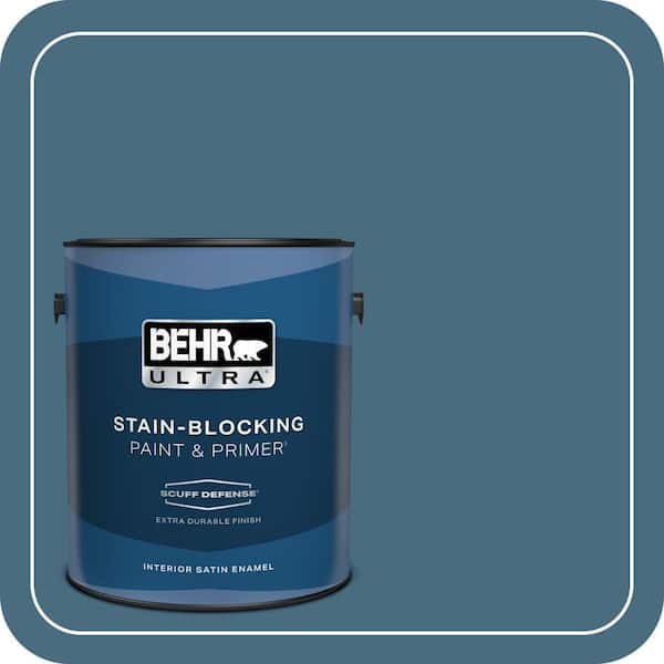 BEHR ULTRA 1 gal. #550F-6 Regatta Bay Extra Durable Satin Enamel Interior Paint & Primer