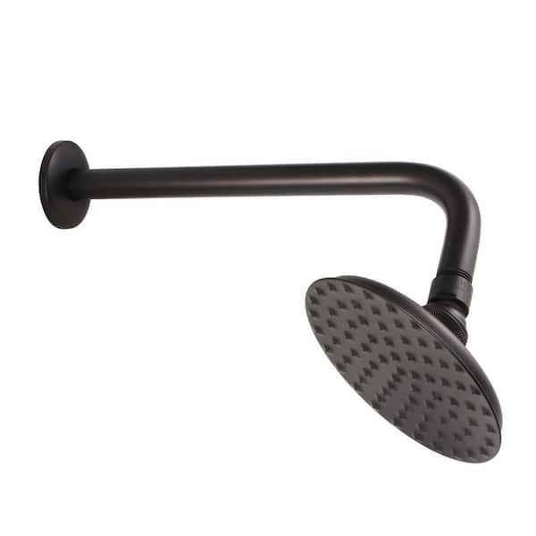 Kingston Brass Victorian 1-Spray Patterns 5.19 in. Wall Mount Fixed Shower Head with Shower Arm in Oil Rubbed Bronze
