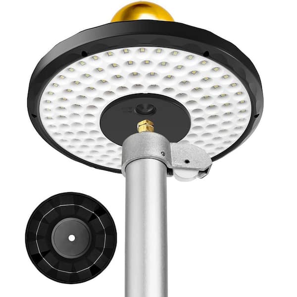 Solar Powered Flag Pole Light 132 LED Ultra-Bright with 2600mAh Battery Waterproof IP65 3 Brightness Levels Auto On/Off