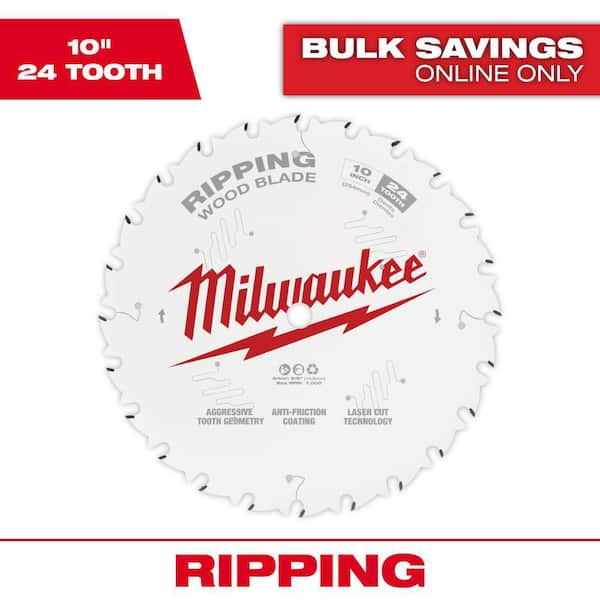 Milwaukee 10 in. x 24-Tooth Ripping Circular Saw Blade