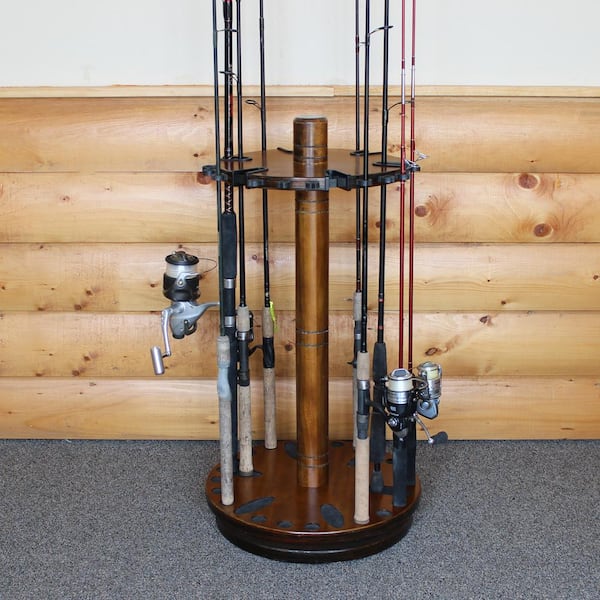 Rush Creek Creations Round Spinning 30 Fishing Rod Rack No Tool