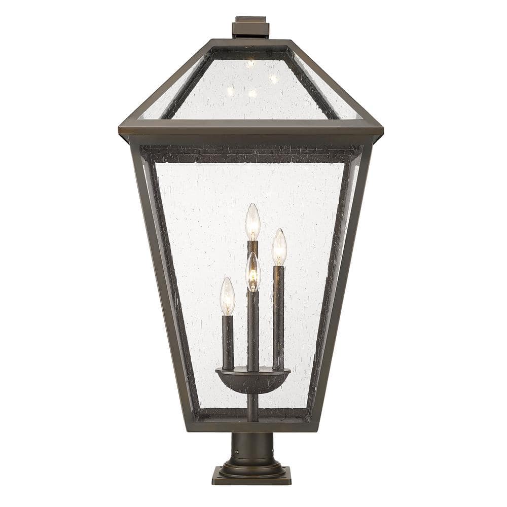 Talbot Oil Rubbed Bronze 4-Light Outdoor Pier Mount Lantern