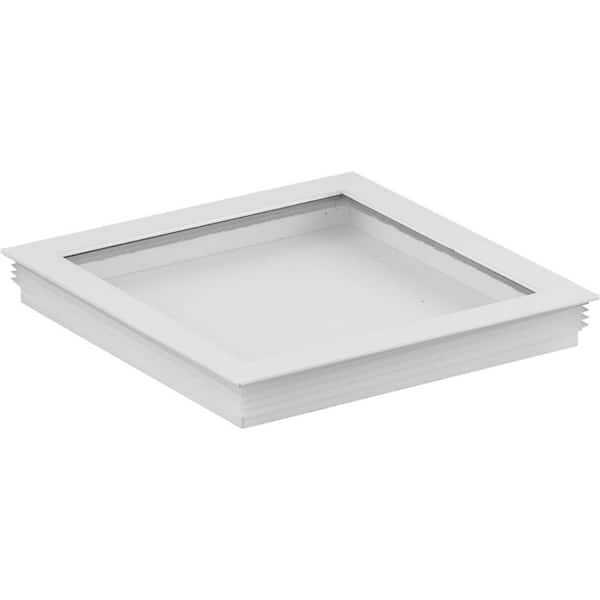 Progress Lighting Square Collection White 6" Clear Glass Square Cylinder Lens Cover for P5644 Square