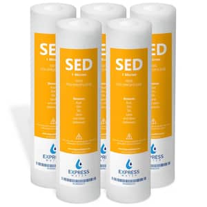 Sediment Water Filter Replacement 1 Mic Under Sink and Reverse Osmosis System Filters (5-Pack)