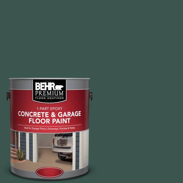 BEHR Premium 1 gal. #PFC-45 Patio Green 1-Part Epoxy Satin Interior/Exterior Concrete and Garage Floor Paint