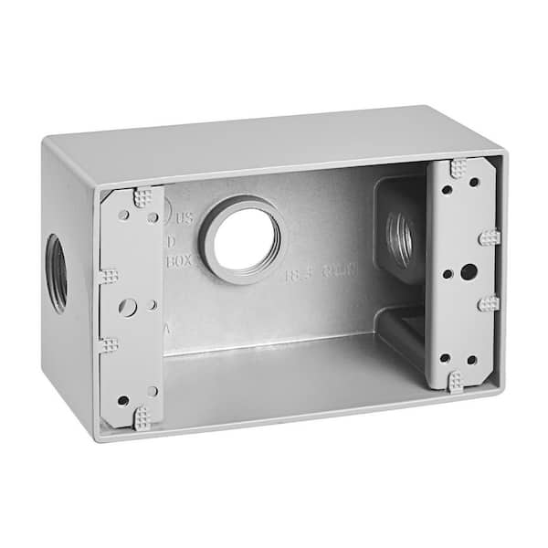 Outdoor Electrical Box, 4.5 x 2.8 x 2 in., Weatherproof Outlet Box, 1/2 or 3/4-In. Conduit, 18.3 Cu. In. Capacity, 4PCS
