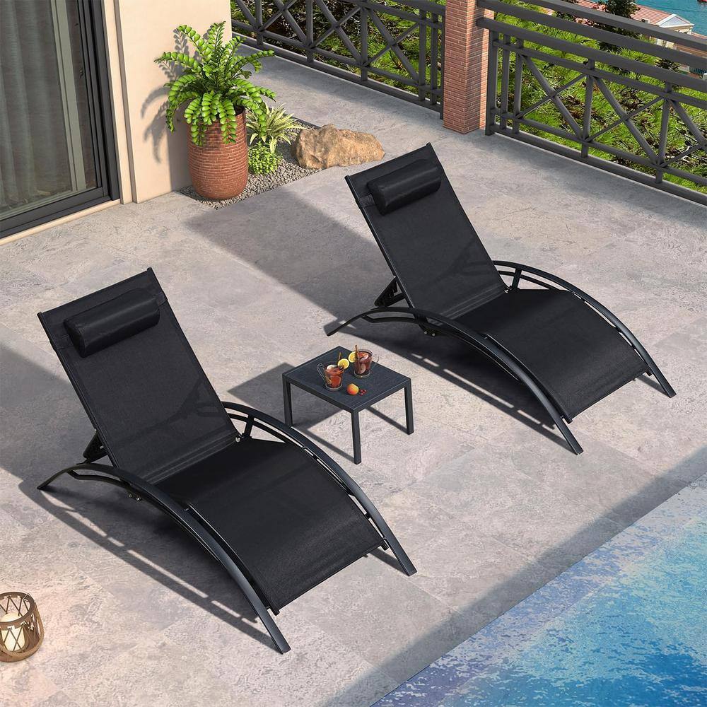 4 Piece Oversized Chaise Lounge Outdoor Beach Pool Sunbathing Lawn Lounger Recliner Chair price history on PriceWatchPro