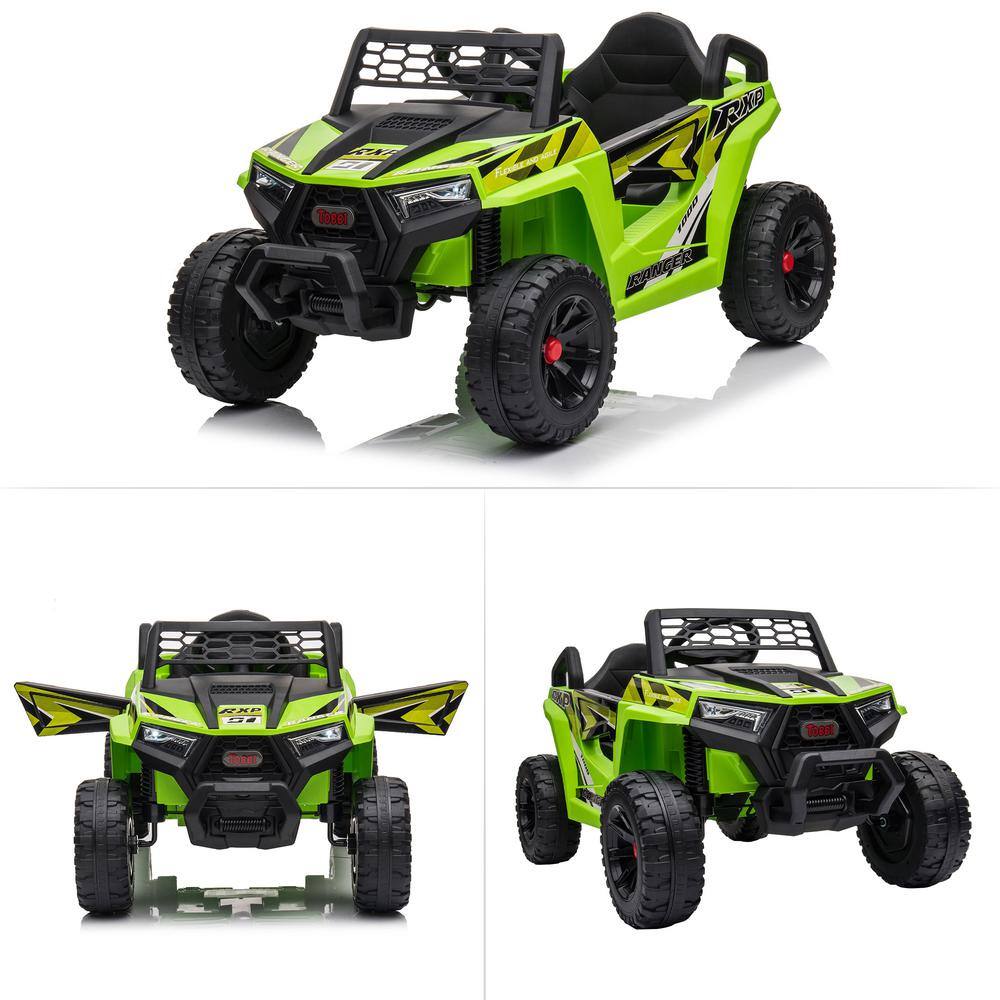 Green 12V Kids Electric Dune Buggy with LED Lights