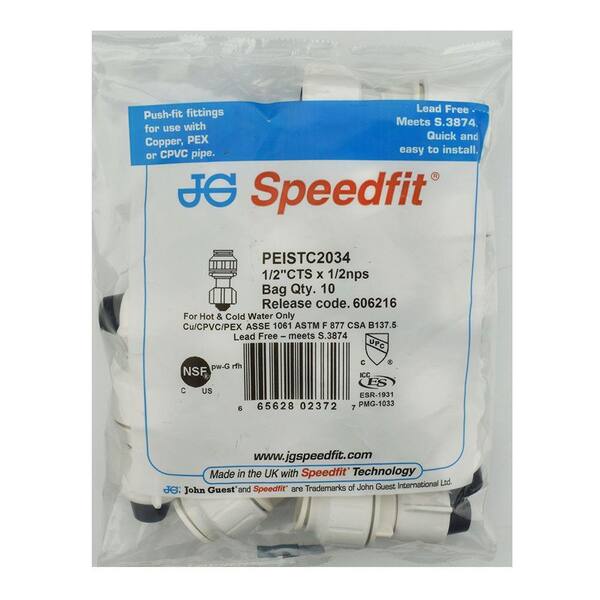 JG Speedfit PEISTC2034P 1/2-Inch by 1/2-Inch NPS Female Swivel Connector JG Speedfit PEISTC2034P 1/2-Inch by 1/2-Inch NPS Female Swivel Connector
