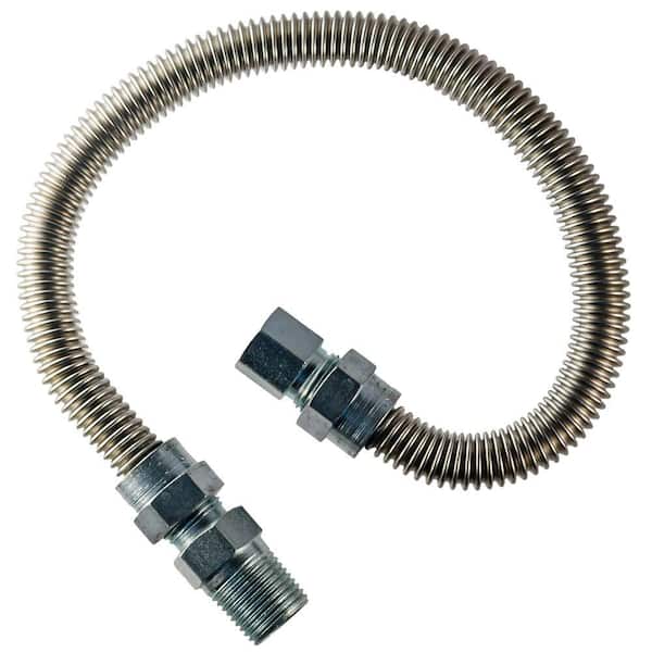 3/8 in. MIP x 1/2 in. FIP x 12 in. Dryer Connector (1/2 in. O.D.)