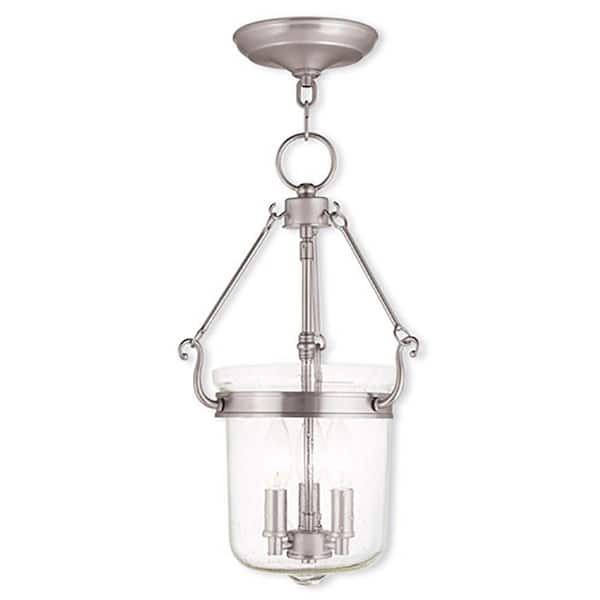 Livex Lighting Winchester 3 Light Brushed Nickel Pendant