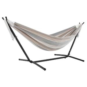 9 ft. Sunbrella Hammock Bed with Space Saving Steel Stand in Dove