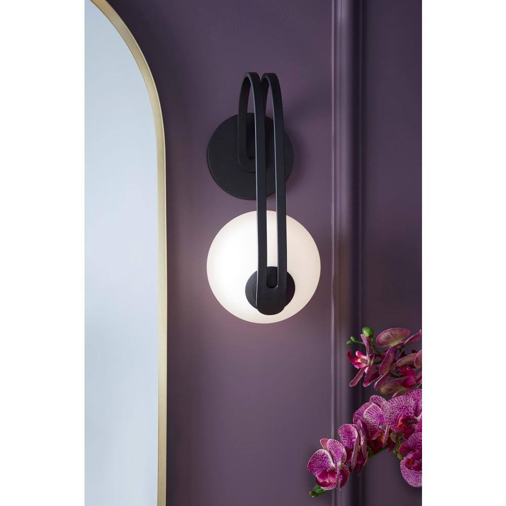 Matte Black 13" Direct Wired Electric Wall Sconce