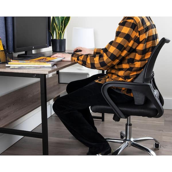 Mind Reader Memory Foam Office Chair Cushion, Black (MEMGEL-BLK)