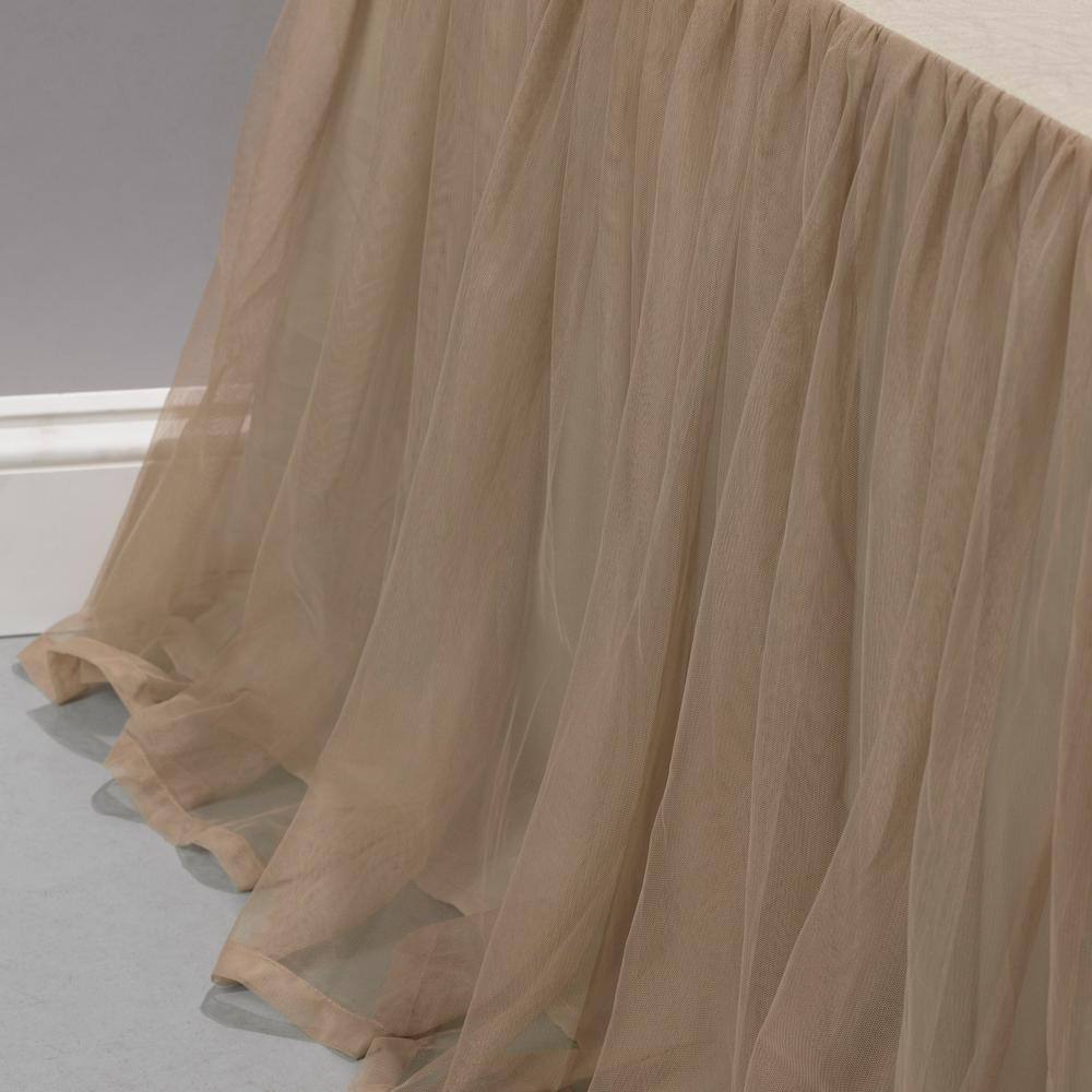 Sable Queen Pleated Polyester Bed Skirt with Split Corner