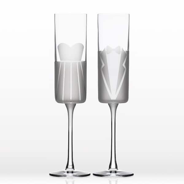 Rolf Glass Wedding Cheers Formal (Dress/Tux) 5.75 oz. Flute (Set of 2)