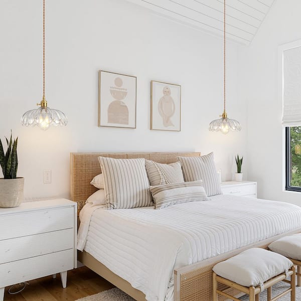 Morauroral Modern 1-Light Clear Mid-Century Plug-In Hanging