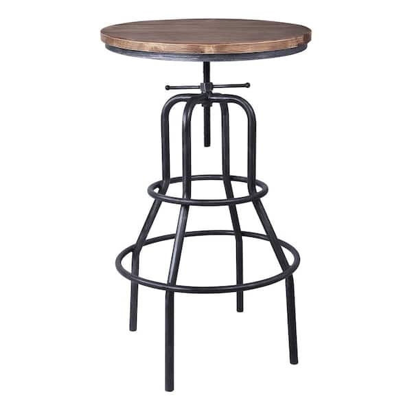 Armen Living Titan Industrial Grey Adjustable Pub Table