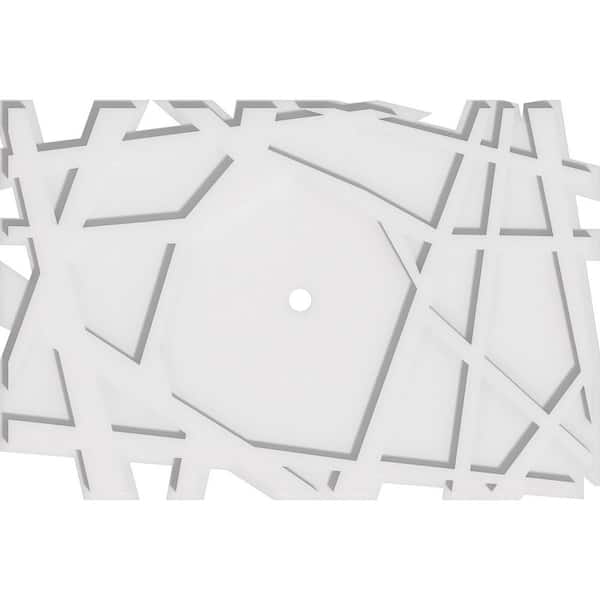 Ekena Millwork 26 in. W x 17-3/8 in. H x 1 in. ID x 1 in. P Novo Architectural Grade PVC Contemporary Ceiling Medallion