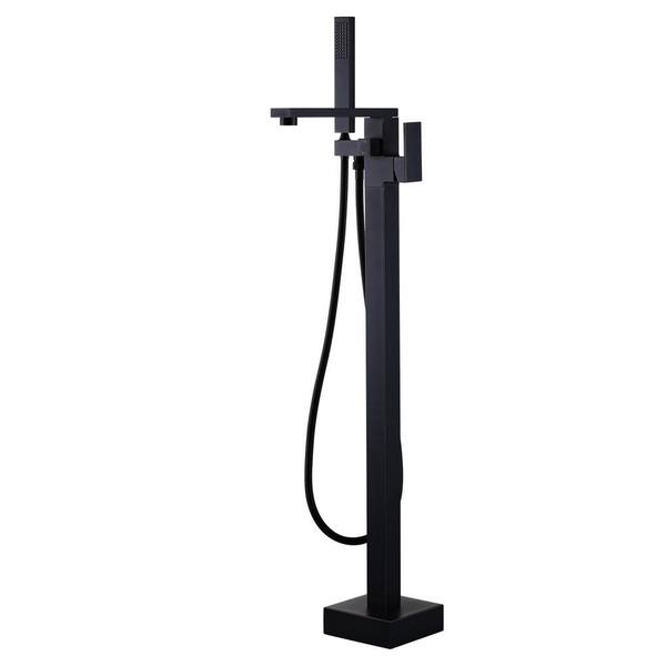 WOWOW Single Handle Freestanding Tub Faucet with Hand Shower in Oil Rubbed Bronze 3082000RB