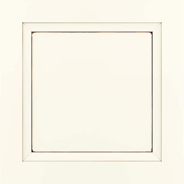 American Woodmark Garner 11 9/16-in. W x 3/4-in. D x 11 1/2-in. H in Painted Biscotti Glaze Cabinet Door Sample