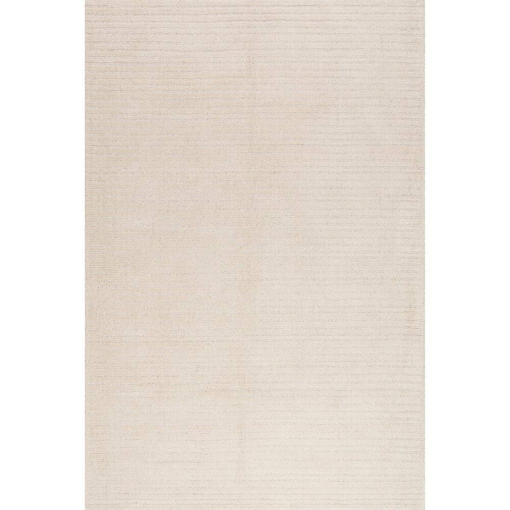 Beige Handmade Wool Tufted Rectangular Area Rug, 4' x 6'